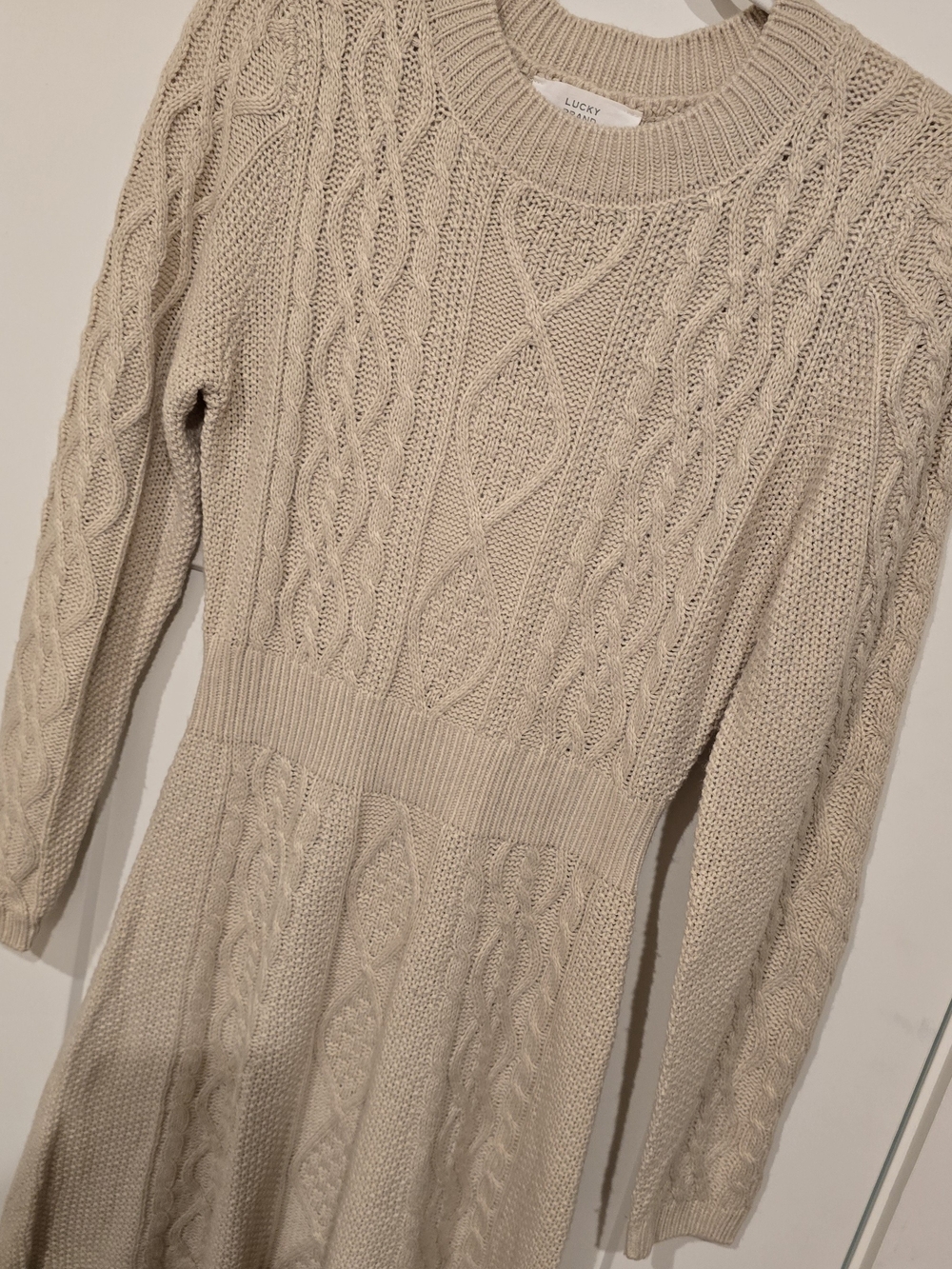 Lucky Brand Cream Cable Knit Sweater